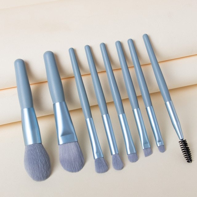 Travel-Size Mini Makeup 8-Brush Beauty Set