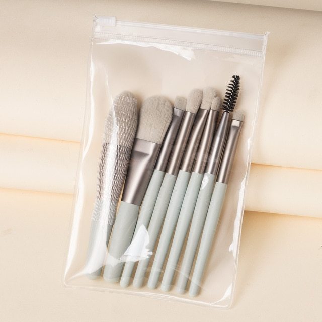 Travel-Size Mini Makeup 8-Brush Beauty Set