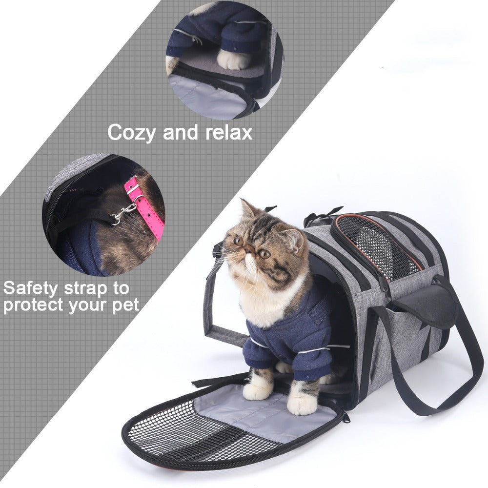 Pet Travel Carrier Bag (Multi-functional) Folding Pet Car Seat Basket