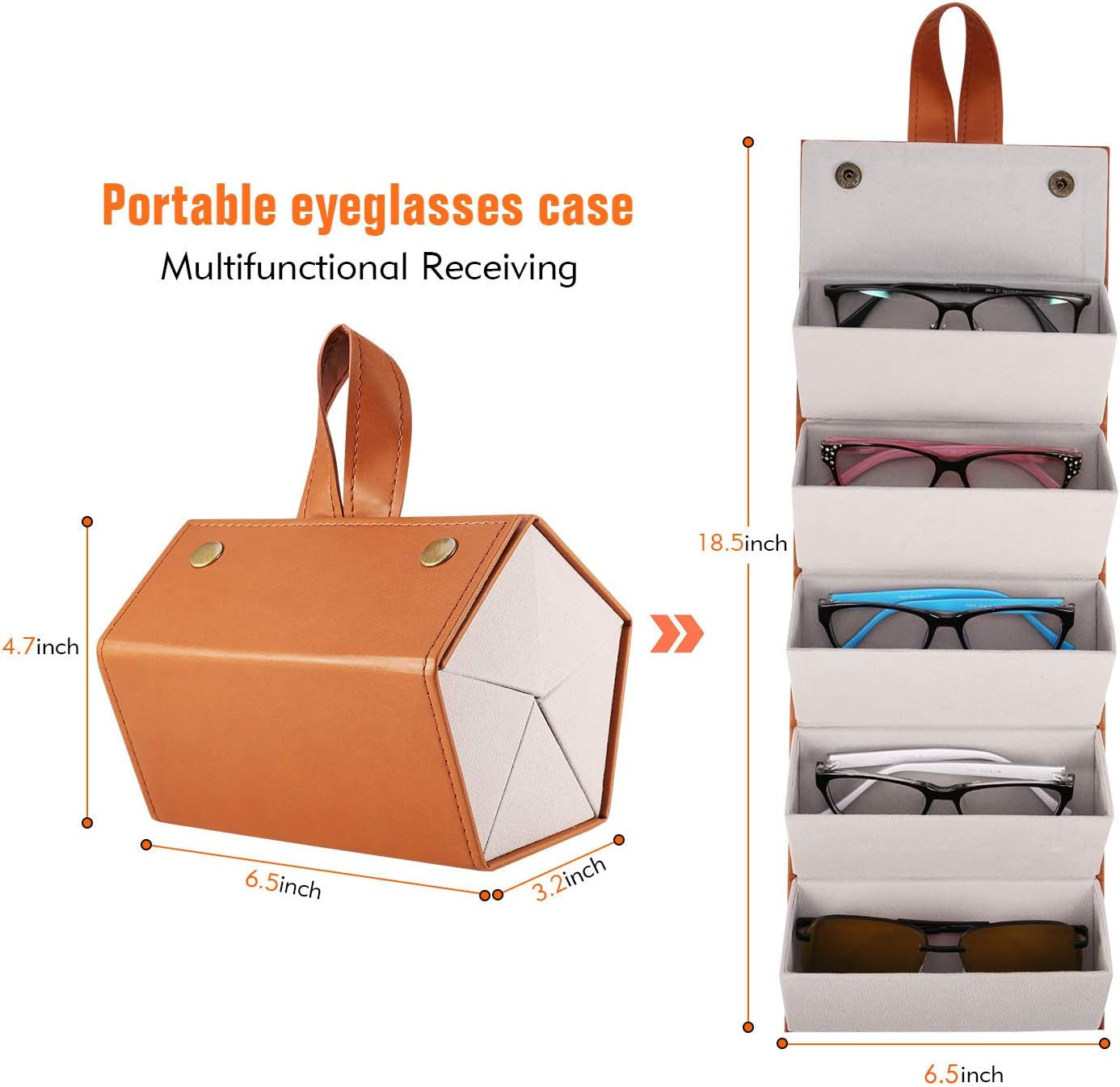 Travel Sunglasses Organizers Sunglasses Travel Case Sunglass Travel Case for Multiple Pairs(4 Slot,5 or 6 Slots)