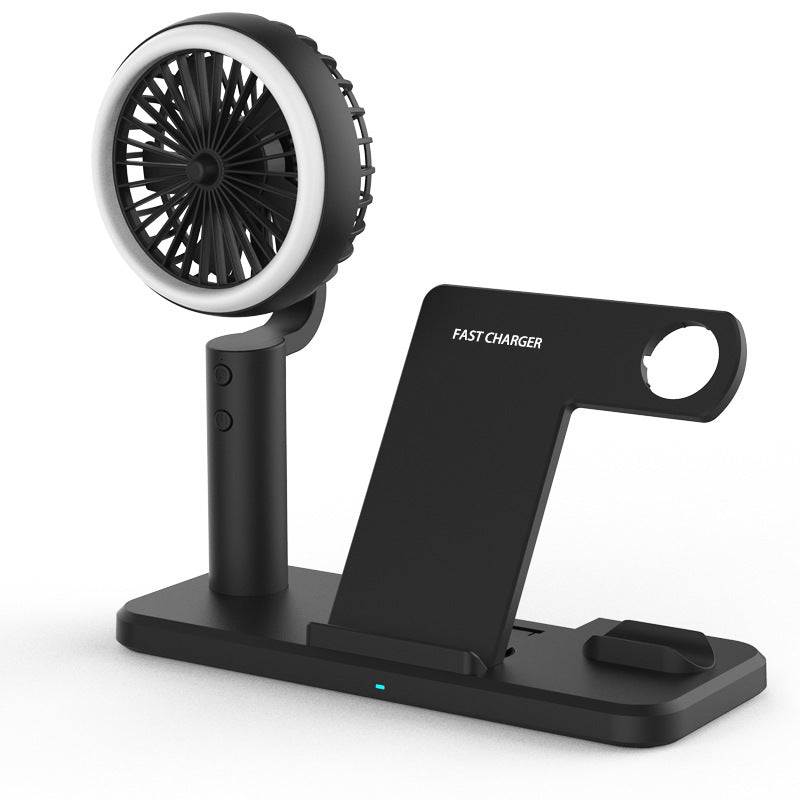 Portable Foldable Mini Fan with Wireless Charger - Phone Watch Headset