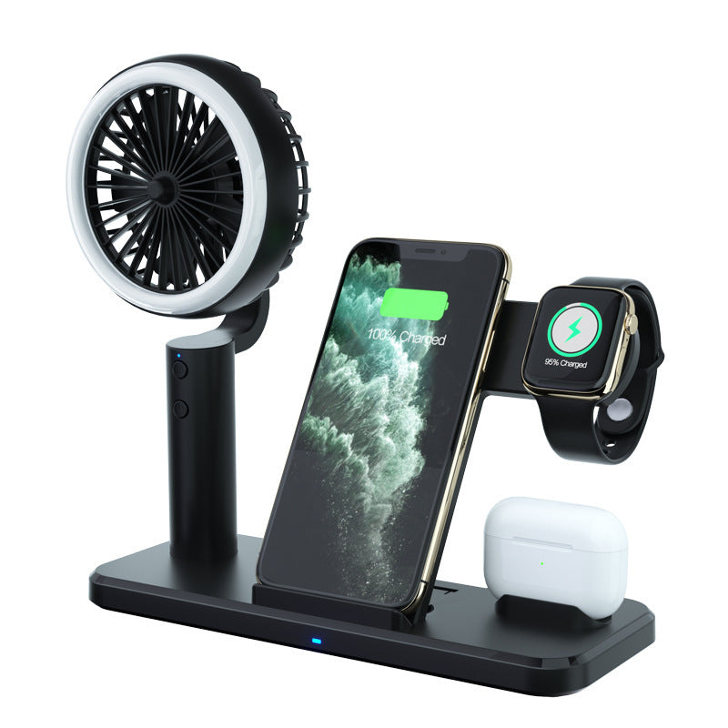 Portable Foldable Mini Fan with Wireless Charger - Phone Watch Headset